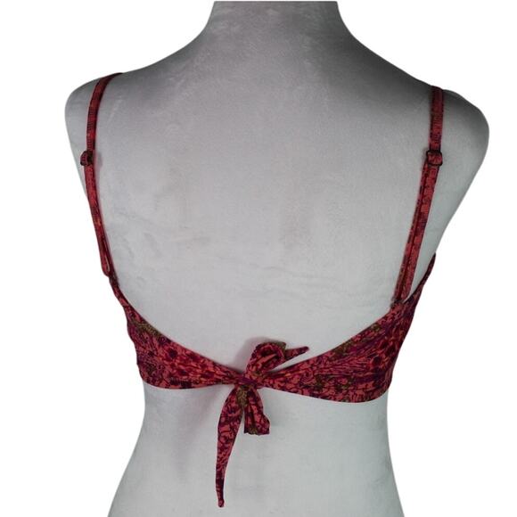 Maaji Bikini top XL zipper leopard toucan chevron floral funky summer beach swim - Picture 2 of 12